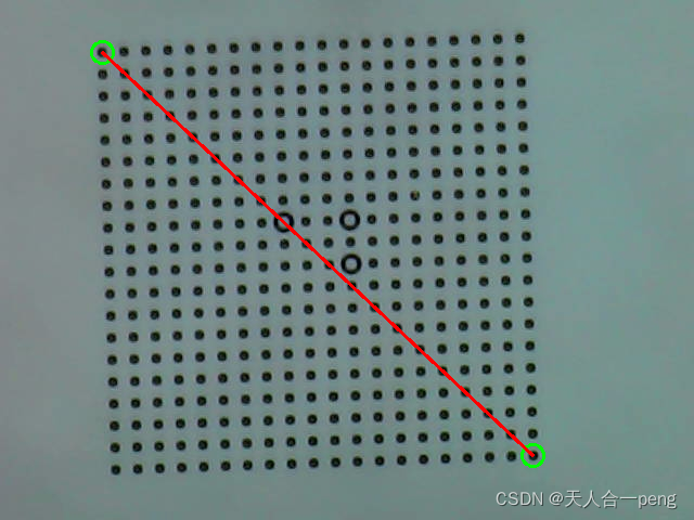 python opencv 找到圆点标定板所有点后通过距离找四个角点3_约束条件