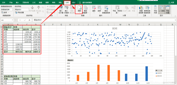 Excel数据透视表数据源自动更新方法_更新数据