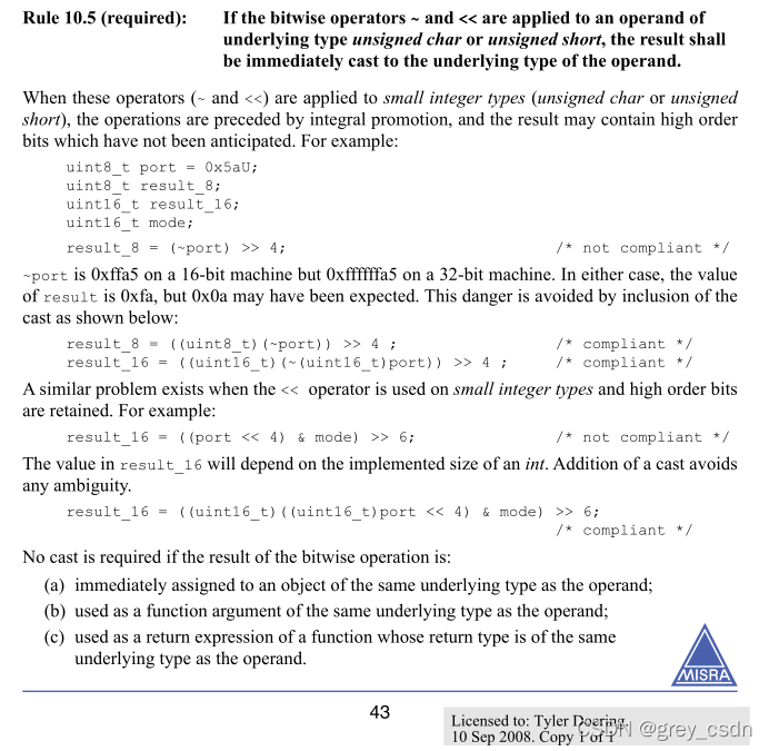 misra rule 10.3