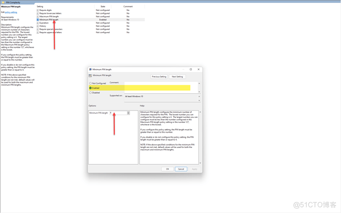 Windows 11 修改 PIN 的长度为 4 位_复杂度_03