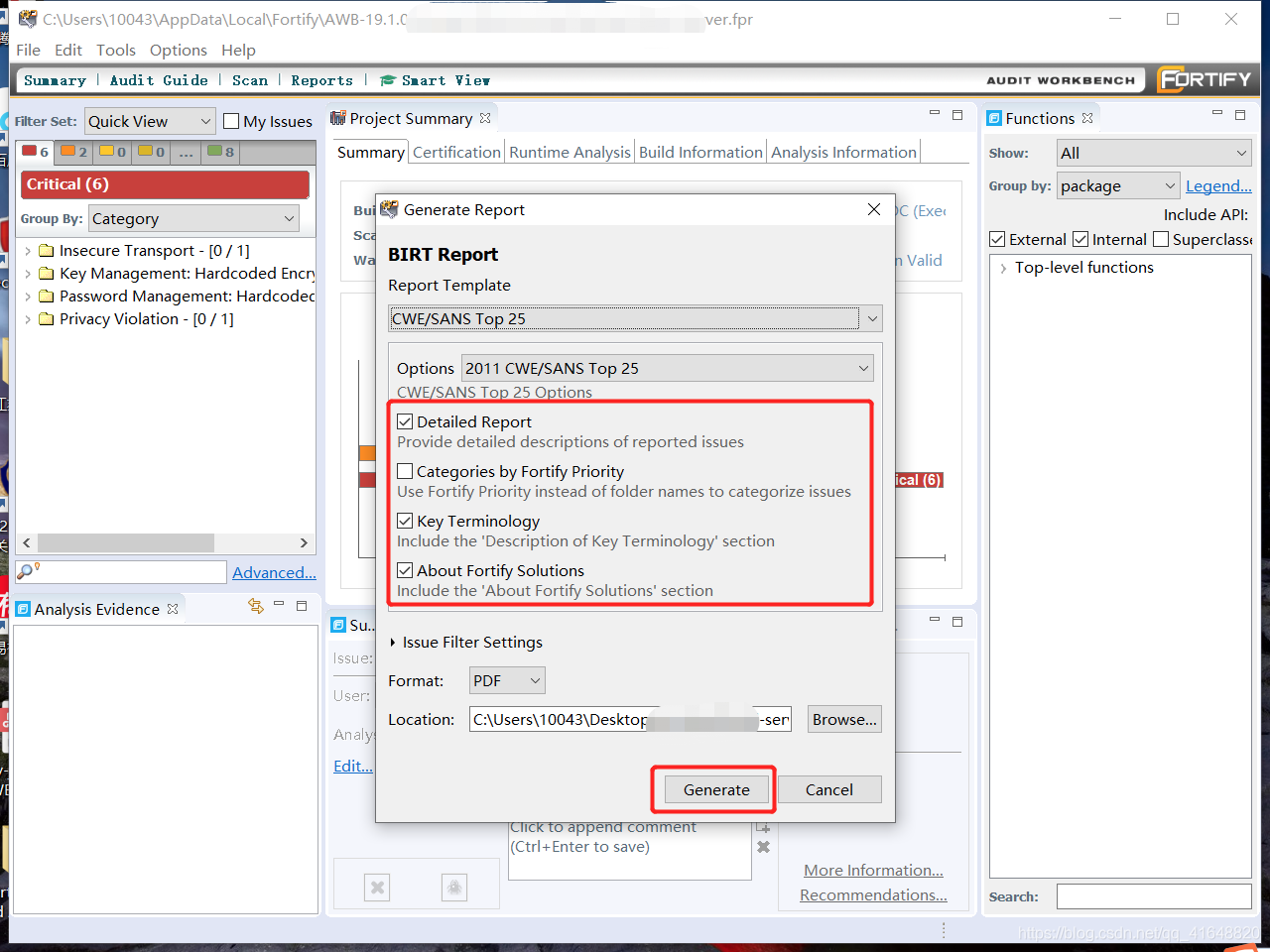 Fortify 代码扫描安装使用教程Fortify 代码扫描安装使用教程_sql_32