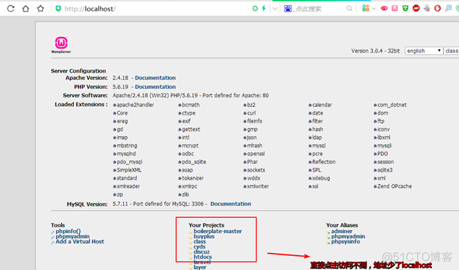 使用wamp访问localhost时查看项目地址不对_html