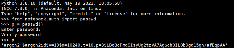 IPython notebook（Jupyter notebook） 设置密码_python_07