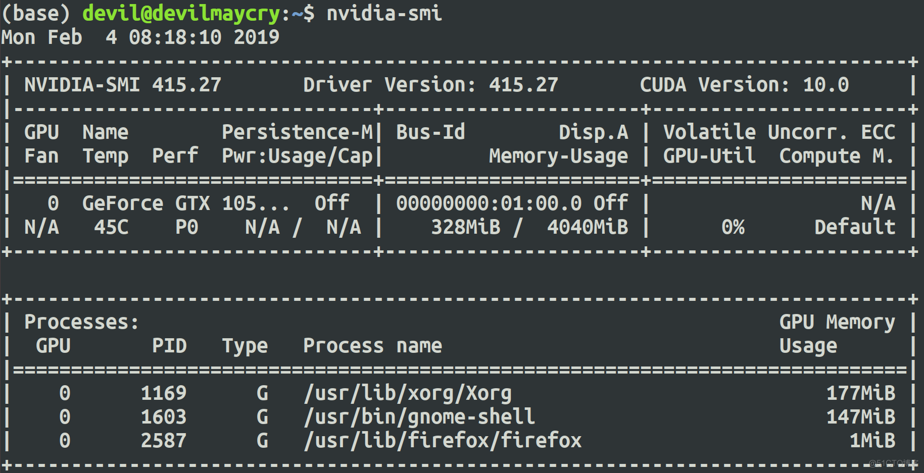 笔记本1050ti显卡安装最新驱动版本 （415.27） 记录   NVIDIA显卡GeForce系列  （Ubuntu18.04）_Linux_09