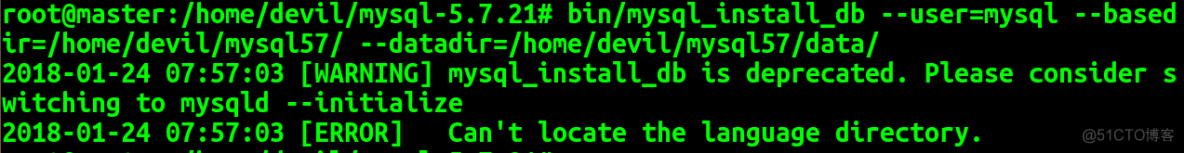 Ubuntu tar方式安装mysql5.7.21 时报错 [ERROR]  Can