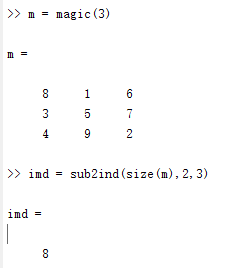 matlab-sub2ind（）和ind2sub（）_JAA