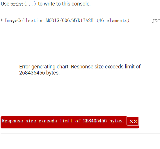 Google Earth Engine（GEE）——chart超限问题: Response size exceeds limit of 268435456 bytes._矢量集合