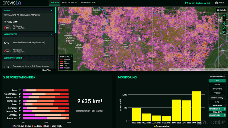 微软行星云计算Planetary Computer——微软云平台的主要可视化APP（全球10米的最新土地覆盖，森林毁坏监测，生态系统监测，森林碳风险评估，AI加持的的土地覆盖制图）_应用_02