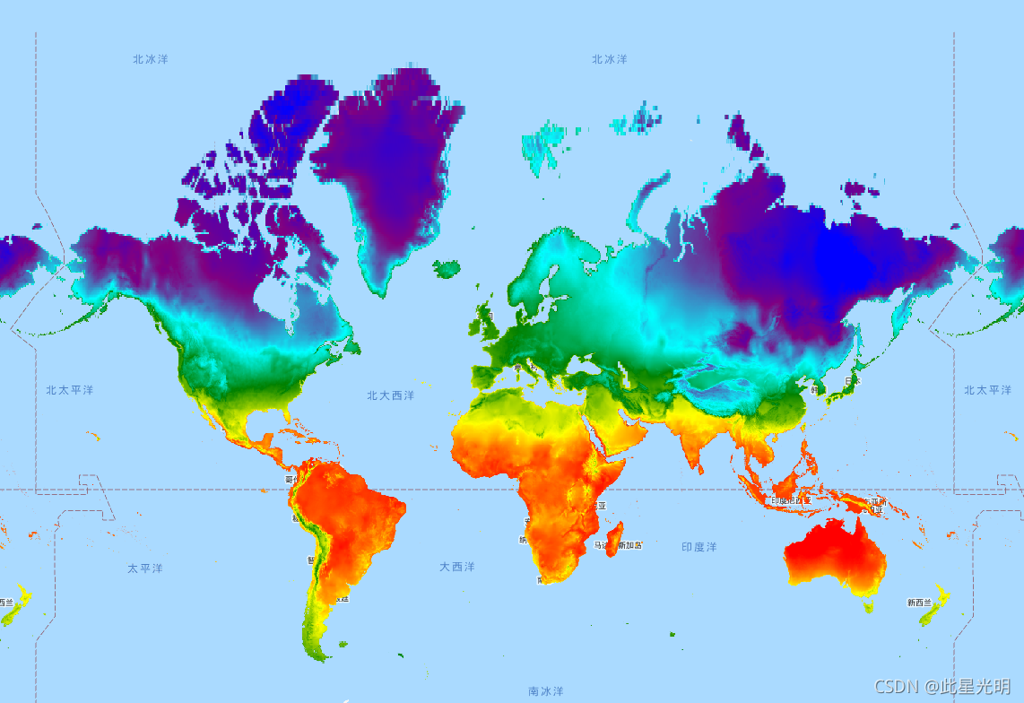 climatology v1数据集有最低,平均和最高温度以及降水的每月平均全球
