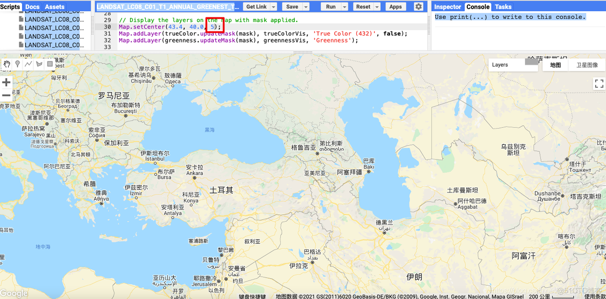 Google Earth Engine（GEE）——影像的缩放级别！_缩放_02