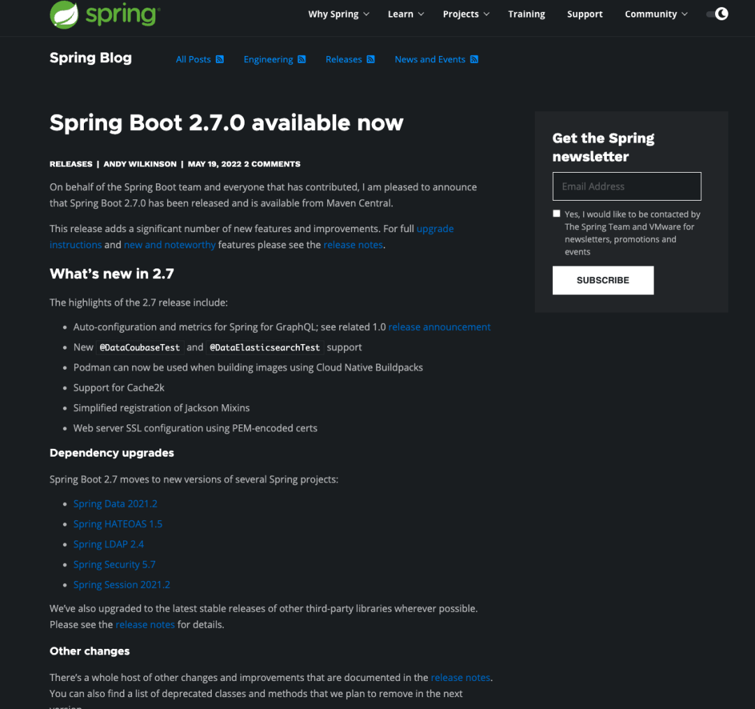 Spring Boot 2.7.0 重磅发布！_python_02