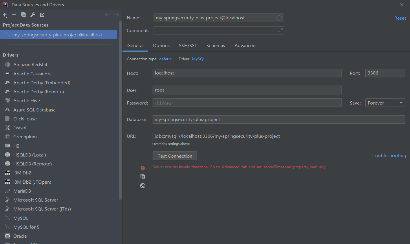 Idea连接mysql数据库设置时区_IDEA