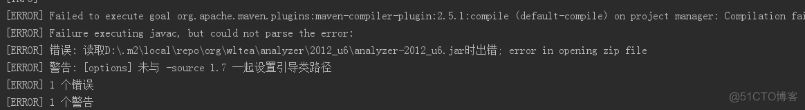 org\wltea\analyzer12_u6\analyzer-2012_u6.jar时出错; error in opening zip file_maven