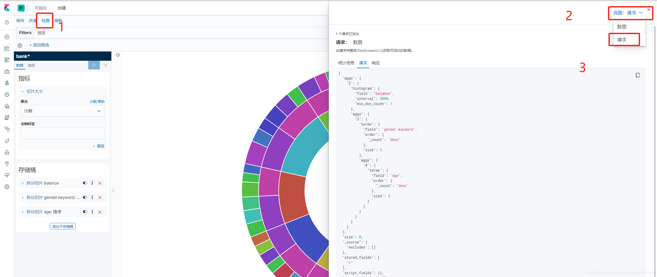 Elasticsearch 基本可视化组件介绍_饼图_11