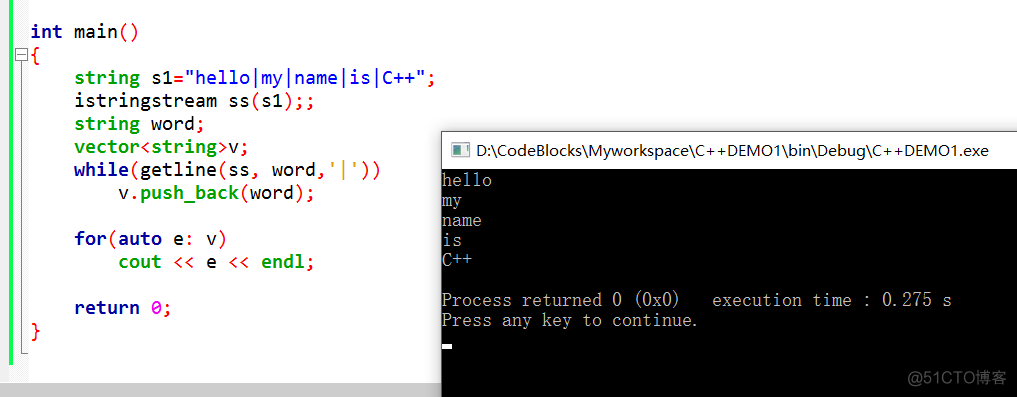 C++使用stringstream分割字符串_分隔符_02