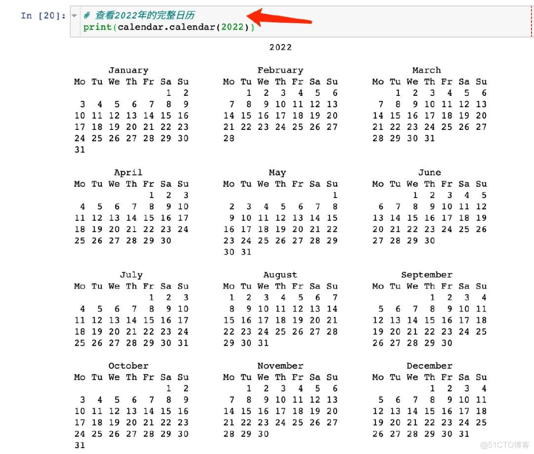 【Python】Python时间序列之calendar模块_人工智能_13