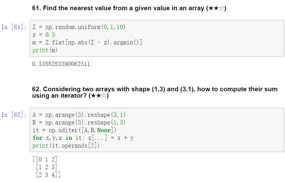 Numpy练习题100题-提高你的数据分析技能_python