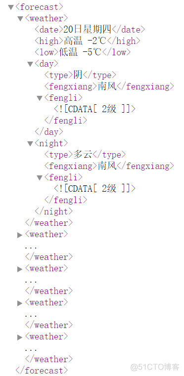 【达内课程】xml练习：查询天气预报_天气预报_02