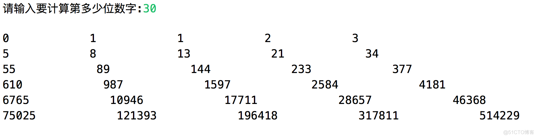 Fibonacci_sequence(斐波那契数列)_i++