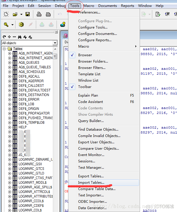 Oracle - PLSQL导入sql脚本_导入数据