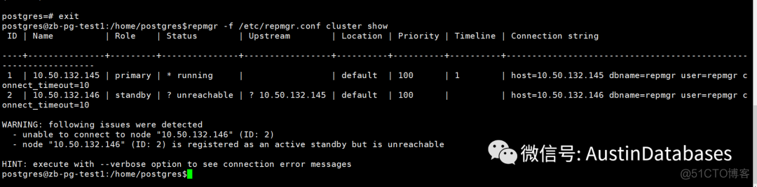 PostgreSQL REPMGR  “靠谱”的高可用方式_bash_17