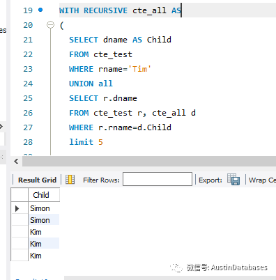 MYSQL  8.019 CTE 递归查询怎么解决死循环三种方法_sql_06