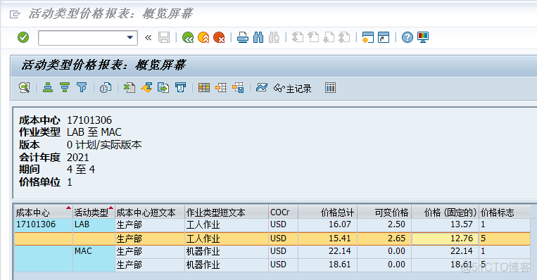 SAP软件的成本分割与作业价格计算逻辑介绍_软件应用_17