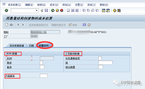 SAP软件 标准成本估算_日期选择_03