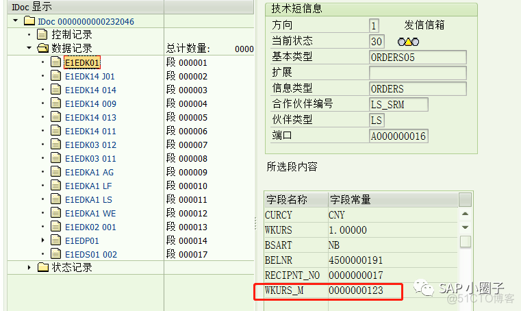 PO输出Idoc 增强：idoc字段修改_字段_11