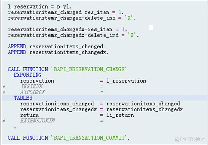 删除和修改 <wbr>预留 <wbr>：BAPI_RESERVATION_CHANGE