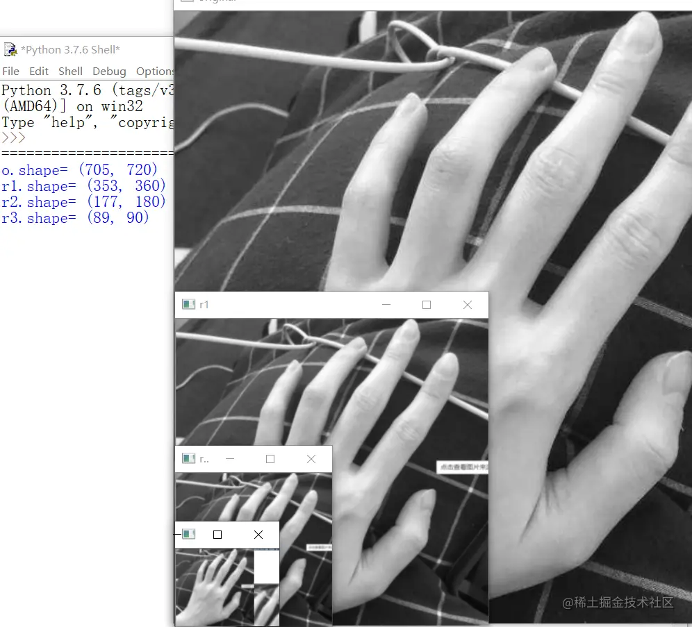 opencv 图像金字塔(python)_高斯滤波_05