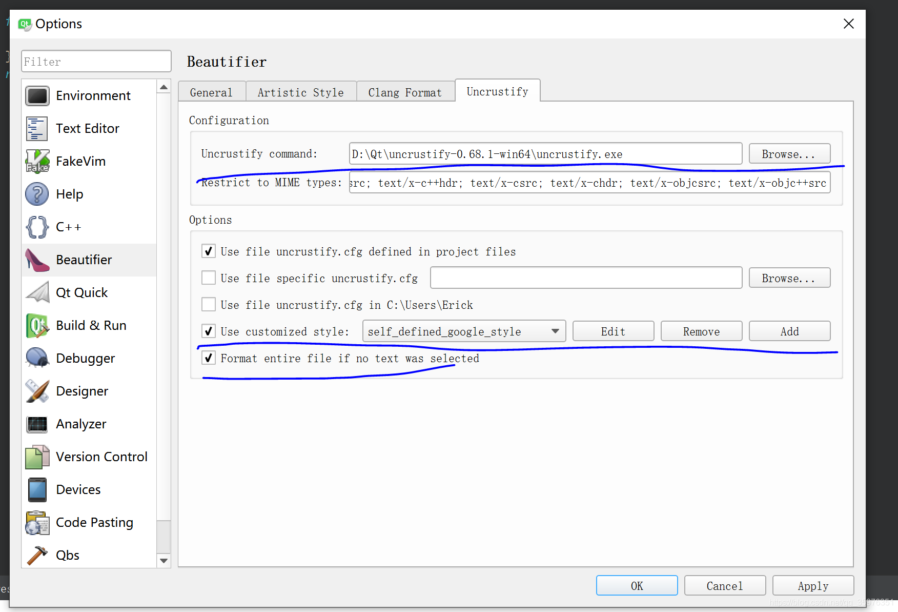 qtcreator-beautifier-51cto
