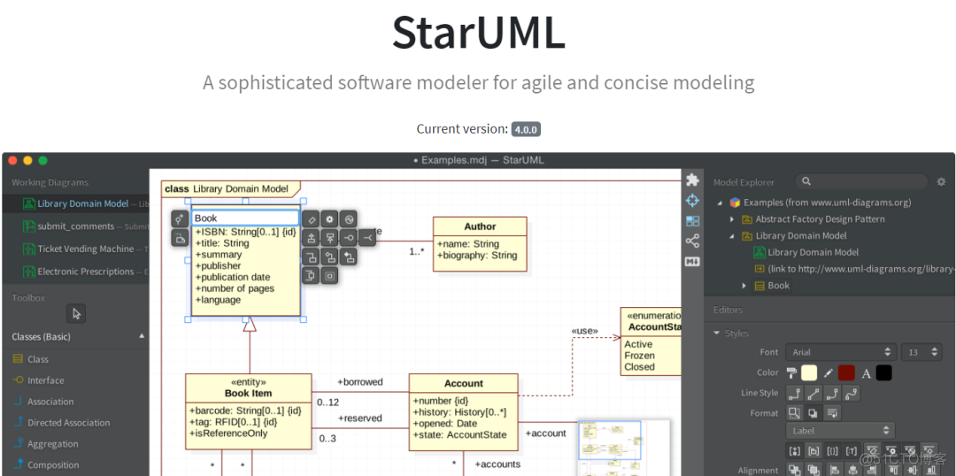 10款UML建模工具最近更新（2021年2月）（二）-EDraw、StarUML、SinelaboreRT_UML_02