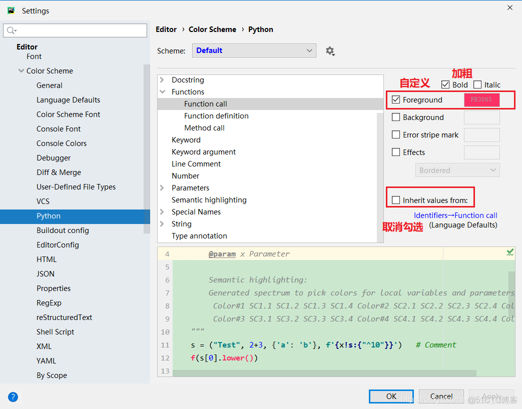 pycharm如何将函数名及函数参数高亮_字体颜色_02