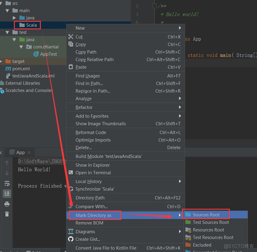 IDEA用maven构建java和scala混合项目_scala_10