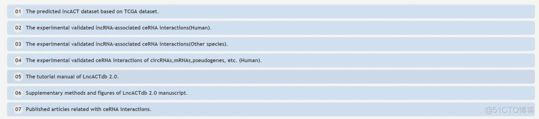 LncACTdb:lncRNA相关的ceRNA网络数据库_数据_10