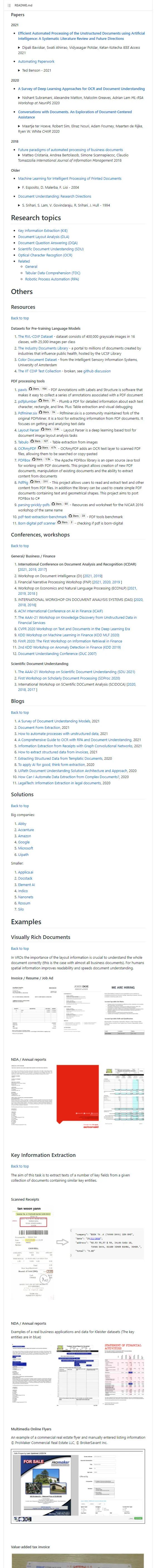 文档理解相关领域、论文、数据集和工业应用资源分享_资源整理_03