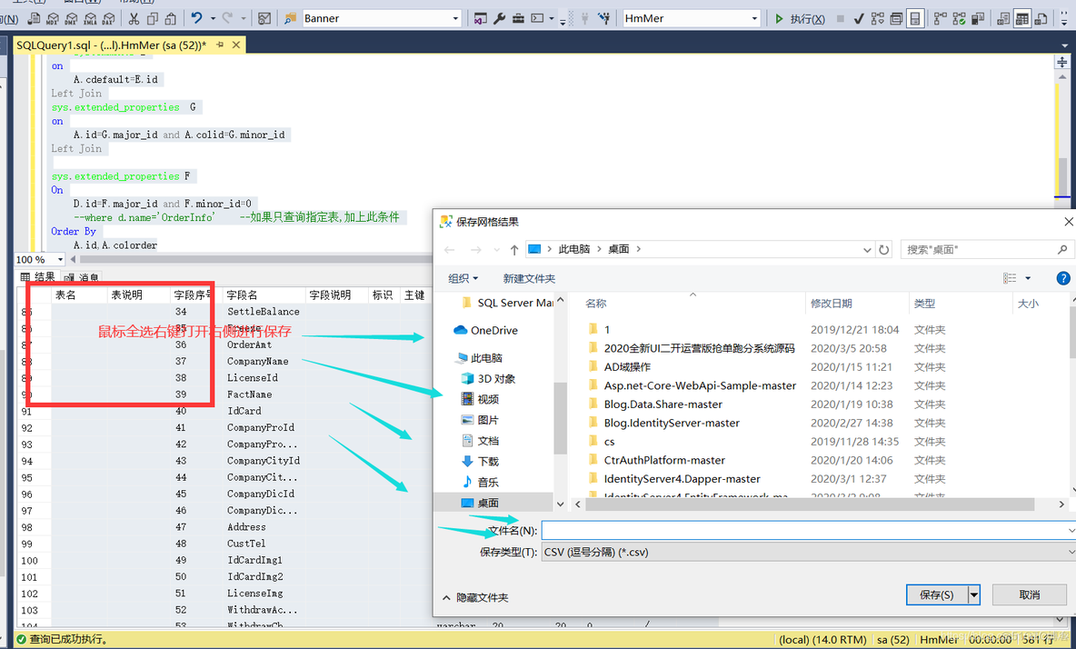 SqlServer生成数据字典Excel_字段名