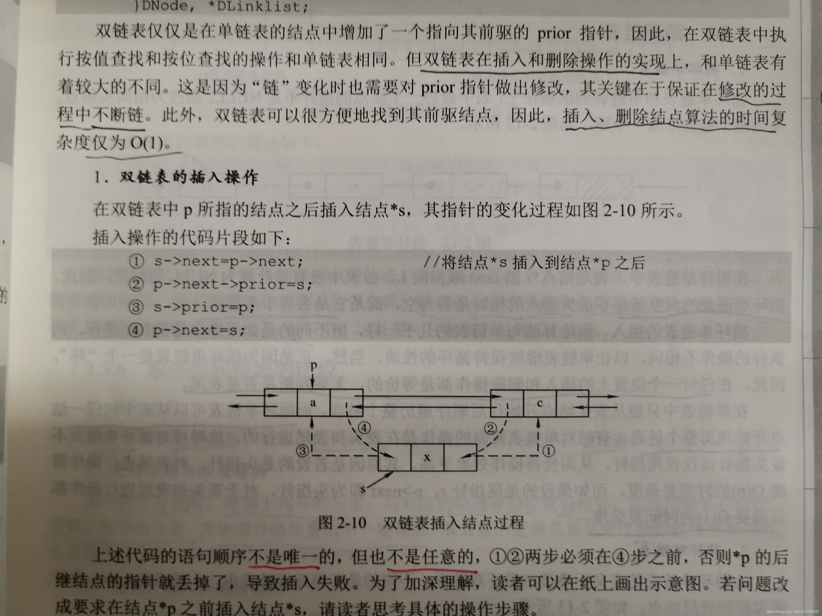 【数据结构】单链表与双链表插入结点_链表_02