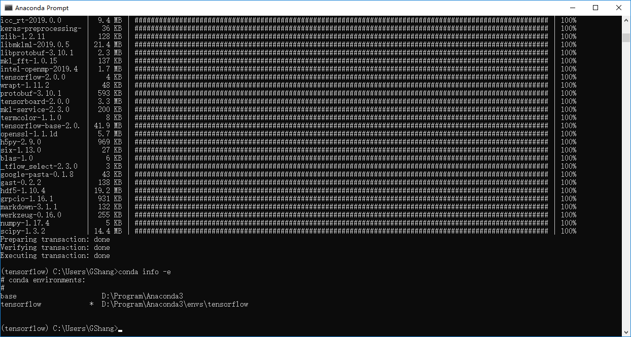 Win10 + Anaconda + Tensorflow-cpu + Pycharm安装教程_python_11