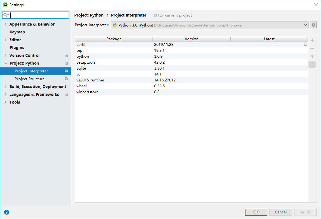 Win10 + Anaconda + Tensorflow-cpu + Pycharm安装教程_Python_22