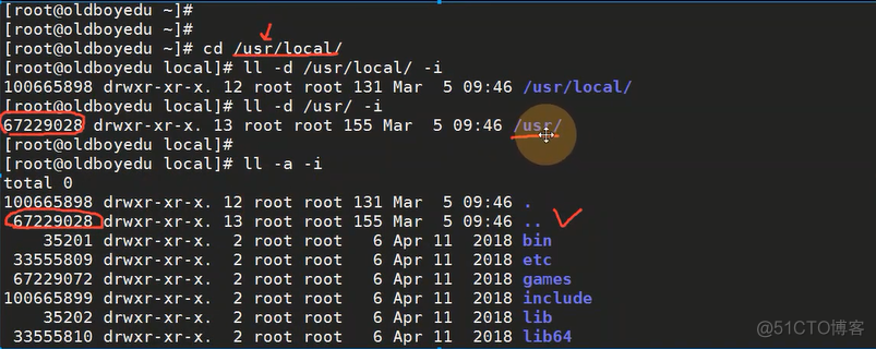 linux文件链接文件存储和硬链接软连接_当前目录_04