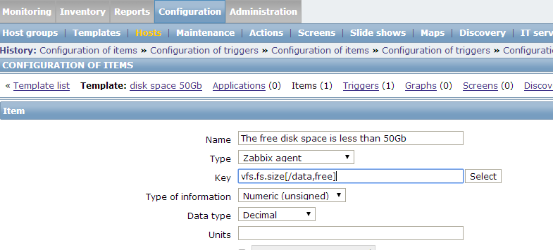 运维基础——Zabbix 添加磁盘空间监控_磁盘_04