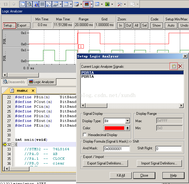 STM32 学习六 串口通信2 编程仿真_74LS164_02