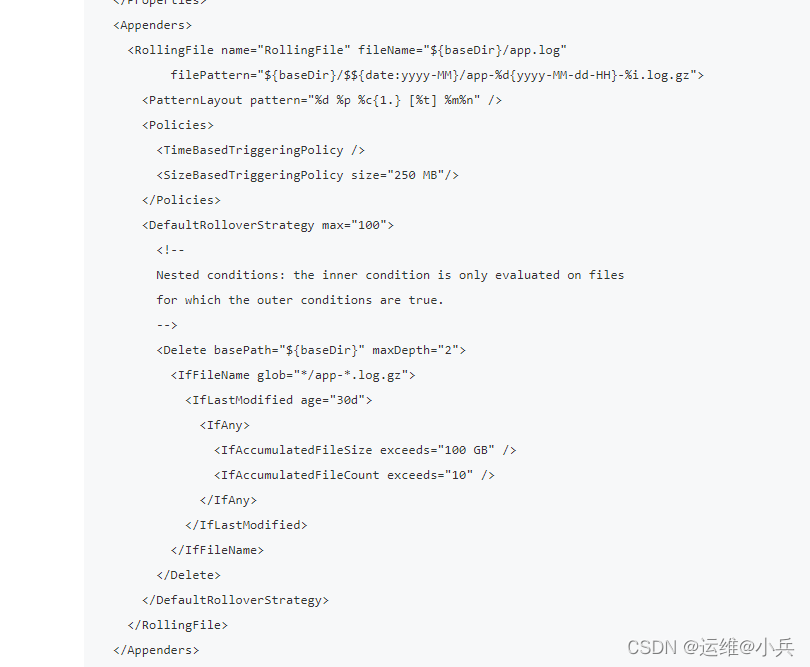 log4j2设置日志保留策略_log4j2