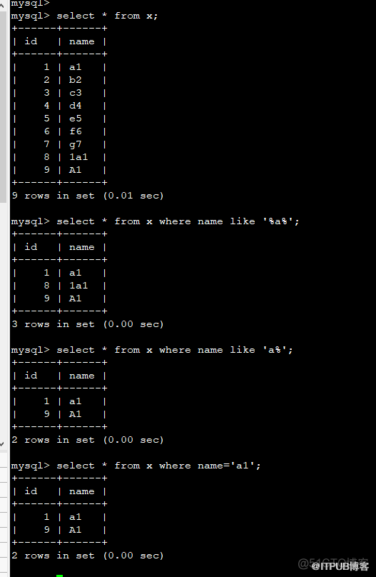 TiDB与MySQL的模糊查询大小写_oracle_02