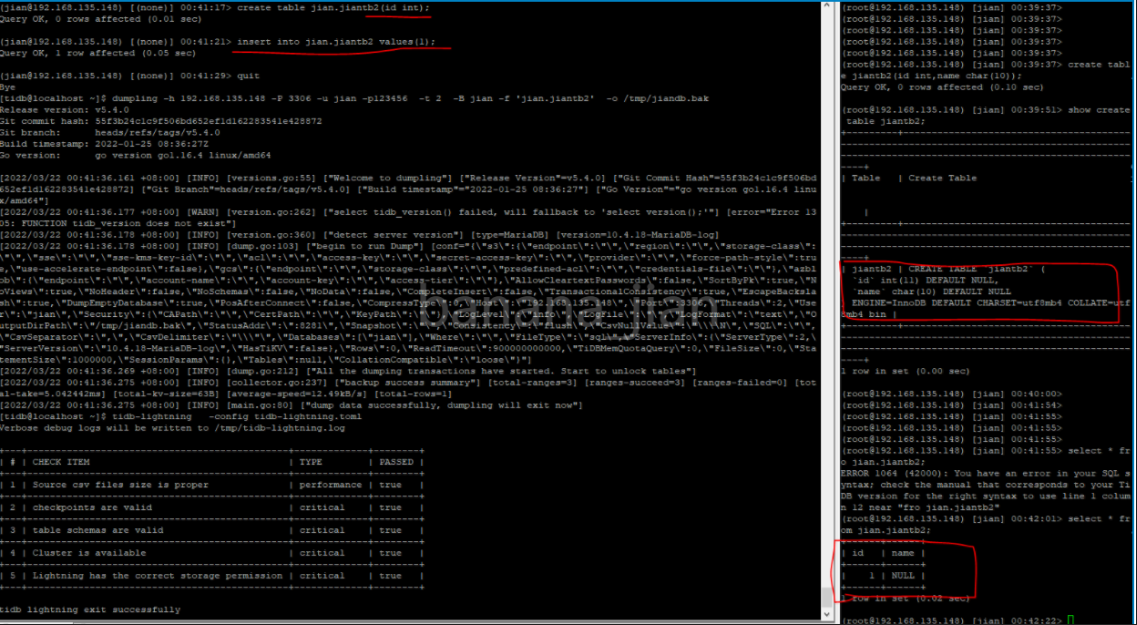 TiDB  Lightning使用实践_sql_06