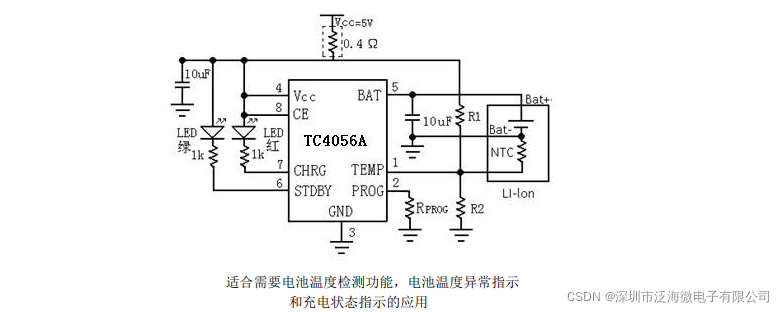 TC4056A丝印1A 线性锂离子电池充电IC_封装