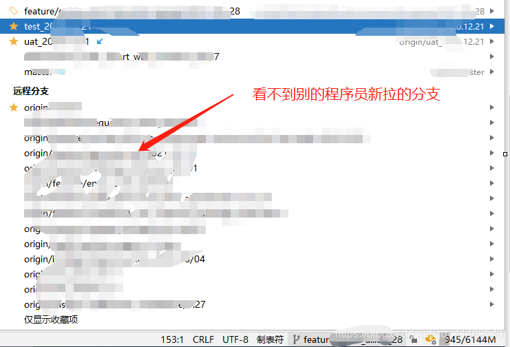 IDEA的GIt显示不全远程分支_远程分支