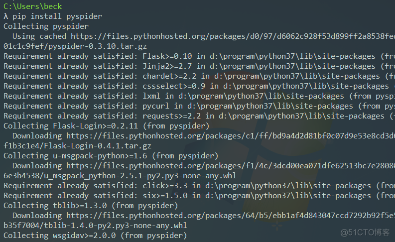 安装pyspider时报错：Command_python_03